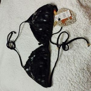 NWT Apple Bottom Sequin Bikini Top